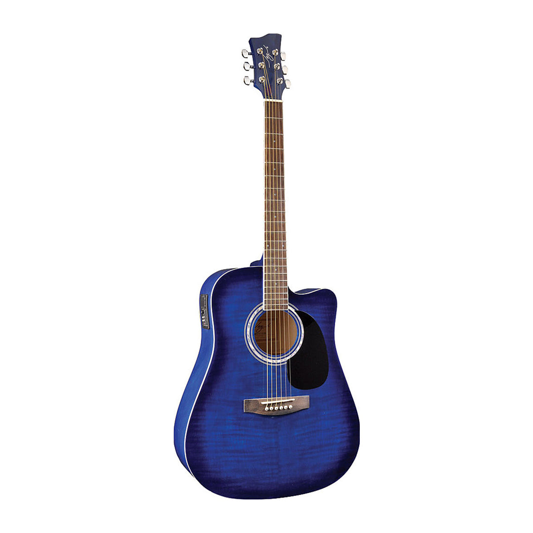 Jay Turser JJ45FCET Acoustic Guitar ( BLUE SUNBURST )